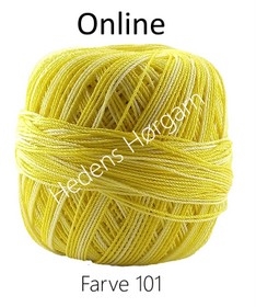 Online hæklegarn nr. 10 farve 101 gul multi 